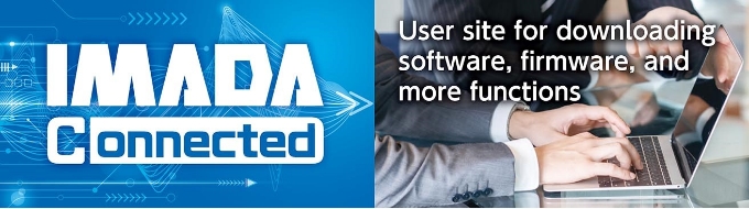 IMADA Connected User site of downloading software, firmware, and more functions
